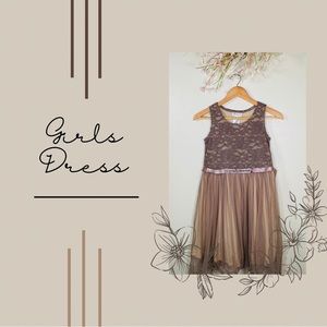 Bonnie jean brown lace dress
